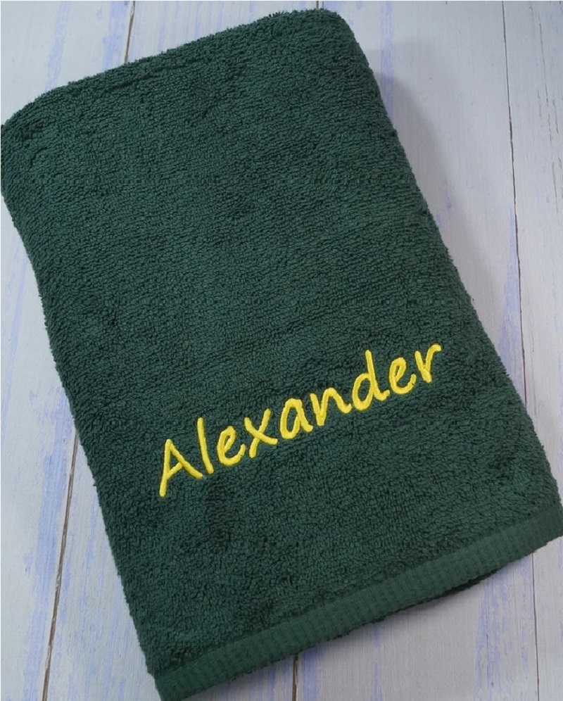 Handtuch mit Namen – Grün – 70×140