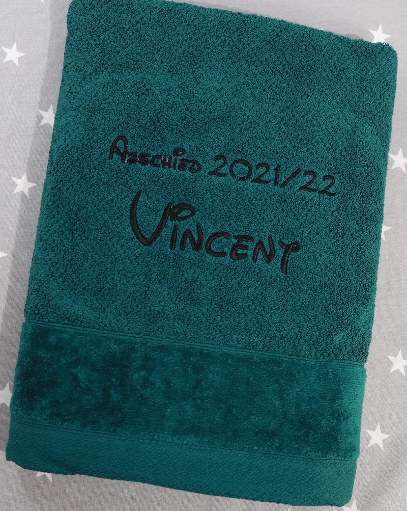 Handtuch mit Namen – Dunkelgrün – 50×90